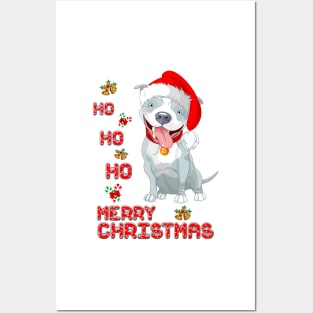 Staffie - Ho, Ho Ho, Merry Christmas! Especially for Staffordshire Bull Terrier Dog Lovers! Posters and Art